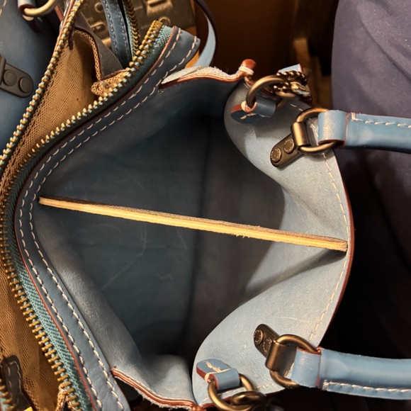 Coach Rogue 25 Blue Suede 10486 - Picture 3 of 16